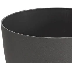 Dehner Blumentöpfe & Übertöpfe - Kunststoff-Topf Mila, konisch Dunkelgrau