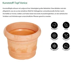 Dehner Kunststoff-Topf Monza Orange Hot