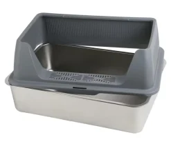 Dehner Lieblinge Katzenklo - Edelstahl-Katzentoilette Nova, ca. B60,8/H29,3/T40,8 cm