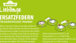 Dehner Lieblinge Ersatzfedern für Katzenspielzeug Peekaboo, 2 Stk Blau Best