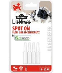 Dehner Lieblinge Ungezieferschutz|Hundepflege & Hygiene - Floh- und Zeckenschutz Spot On für mittelgroße Hunde, 4 x 2 ml
