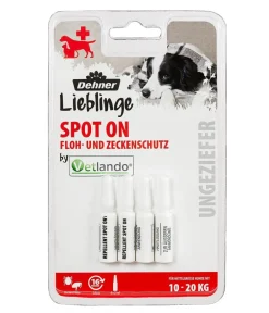 Dehner Lieblinge Ungezieferschutz|Hundepflege & Hygiene - Floh- und Zeckenschutz Spot On für mittelgroße Hunde, 4 x 2ml