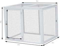 Dehner Lieblinge Bauernhof Zubehör|Hühnerställe - Freilauf Florenz, , ca. B102/H80/T74 cm Weiß