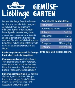 Dehner Lieblinge Nagersnacks - Gemüse-Garten, 6x150 g