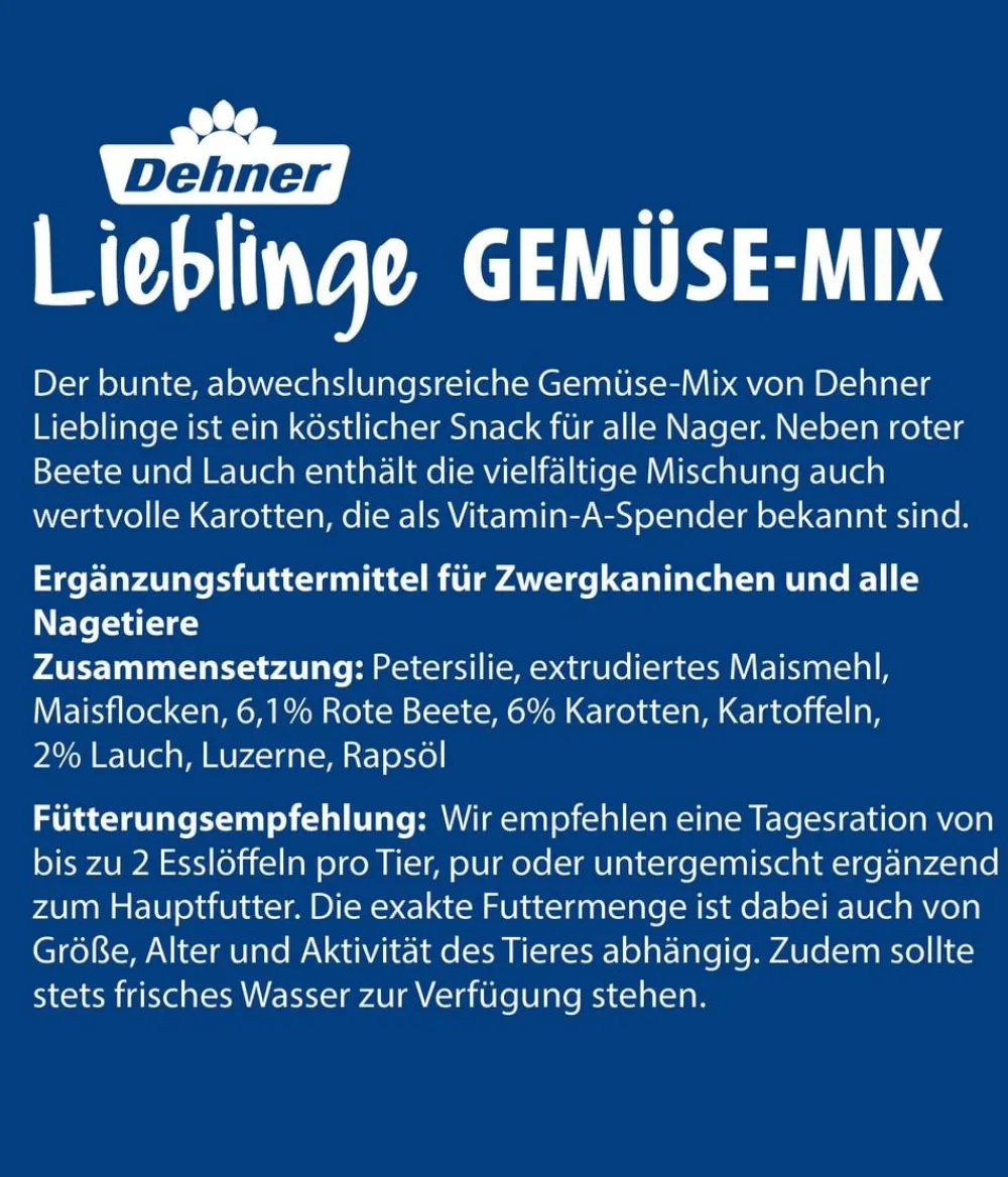Dehner Lieblinge Nagersnacks > Gemüse-Mix, 200 g
