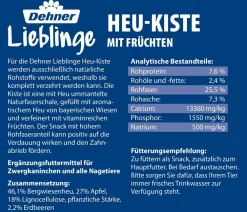 Dehner Lieblinge Heu-Kiste mit Früchten, 100 g Discount