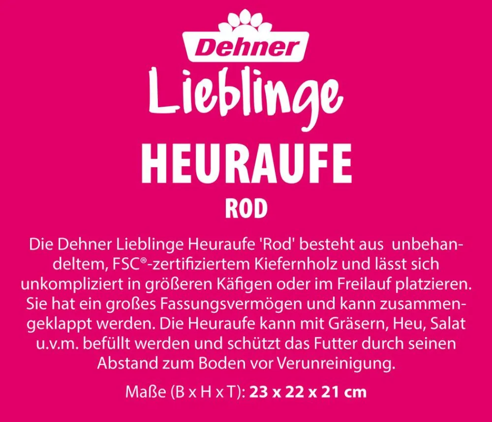 Dehner Lieblinge Heuraufe zum Aufstellen, ca. B23/H22/T21 cm Clearance