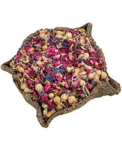 Dehner Lieblinge Heu > Heu-Schale mit Rosenblüte & Kornblume, 115 g