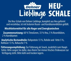 Dehner Lieblinge Heu > Heu-Schale mit Rosenblüte & Kornblume, 115 g