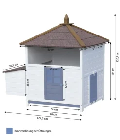 Dehner Lieblinge Bauernhof Zubehör|Hühnerställe > Hühnerstall Florenz, /braun, ca. B122,3/H120,7/T91,7 cm