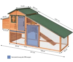 Dehner Lieblinge Hühnerstall Cottage, ca. B221/H117,5/T73 cm Braun Outlet