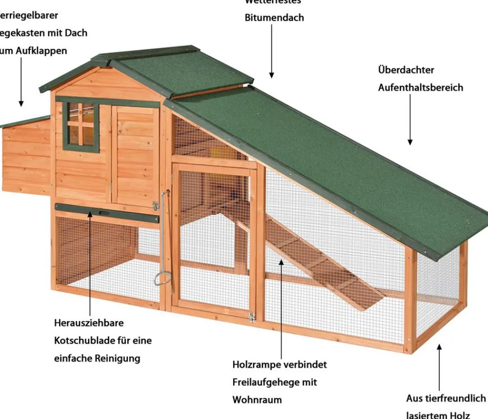 Dehner Lieblinge Hühnerstall Cottage, ca. B221/H117,5/T73 cm Braun Outlet