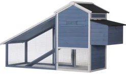Dehner Lieblinge Bauernhof Zubehör|Hühnerställe - Hühnerstall Cottage, , ca. B221/H117,5/T73 cm Hellblau