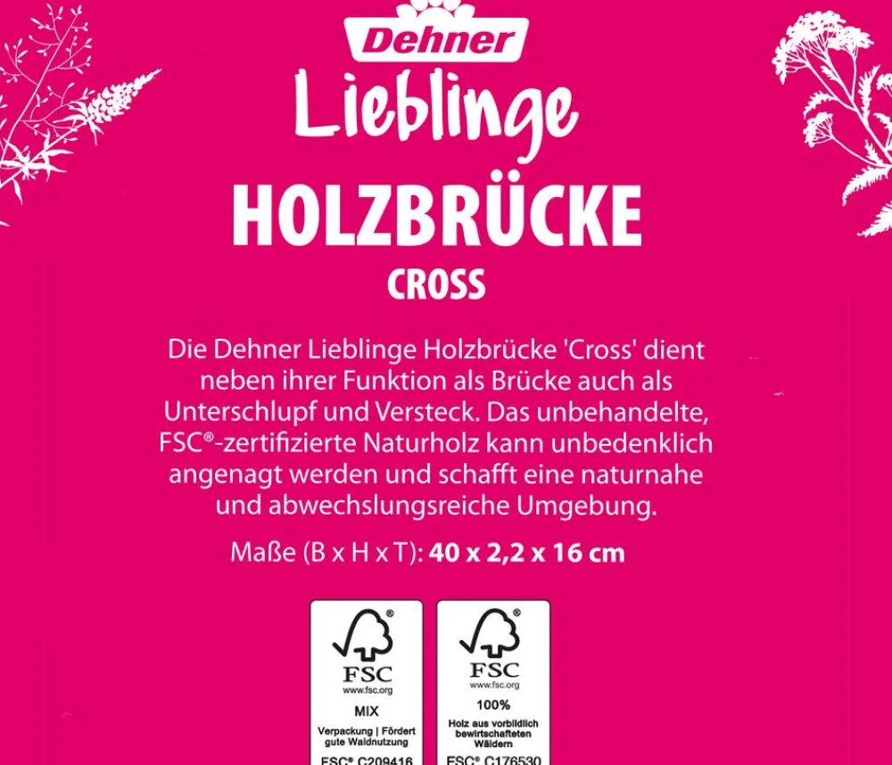 Dehner Lieblinge Holzbrücke Cross Natur Online
