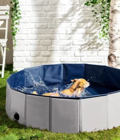 Dehner Lieblinge Hundespielzeug - Hundepool Water Fun, ca. Ø120/H30 cm Dunkelgrau