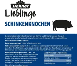 Dehner Lieblinge Hundesnack Schinkenknochen, groß New