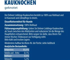 Dehner Lieblinge Hundeleckerlies - Hundesnack Kauknochen, geknotet, 80 g
