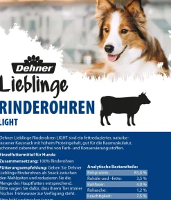 Dehner Lieblinge Hundeleckerlies > Hundesnack Rinderohren Light, 260 g