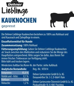 Dehner Lieblinge Hundeleckerlies > Hundesnack Kauknochen gepresst, 3 Stk.