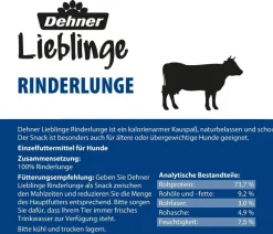 Dehner Lieblinge Hundeleckerlies > Hundesnack Rinderlunge, 500 g