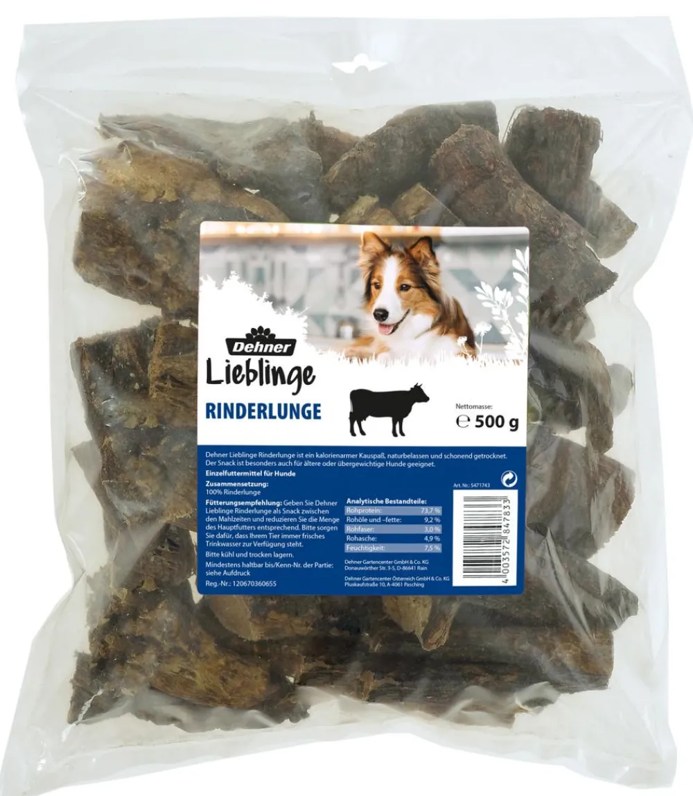 Dehner Lieblinge Hundeleckerlies > Hundesnack Rinderlunge, 500 g