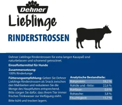 Dehner Lieblinge Hundeleckerlies > Hundesnack Rinderstrossen, 500 g