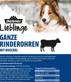 Dehner Lieblinge Hundeleckerlies > Hundesnack Ganze Rinderohren mit Muschel, 660 g