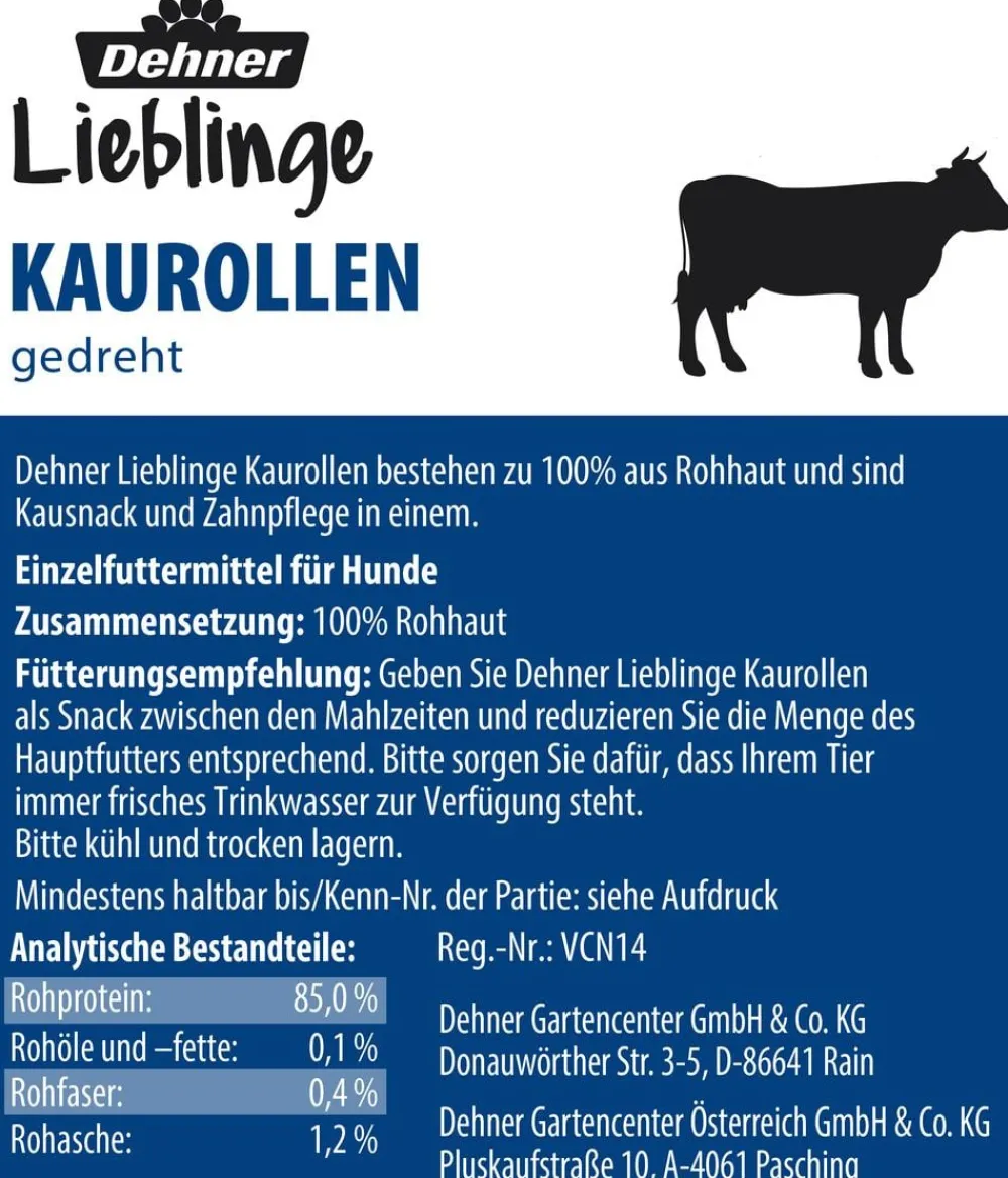 Dehner Lieblinge Hundesnack Kaurollen, gedreht, 180 g 20 Stk. Outlet