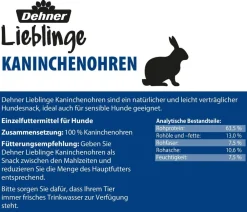 Dehner Lieblinge Hundeleckerlies > Hundesnack Kaninchenohren