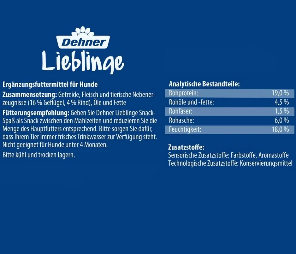 Dehner Lieblinge Hundeleckerlies - Hundesnack Snack-Box Jumbo, 1,2 kg