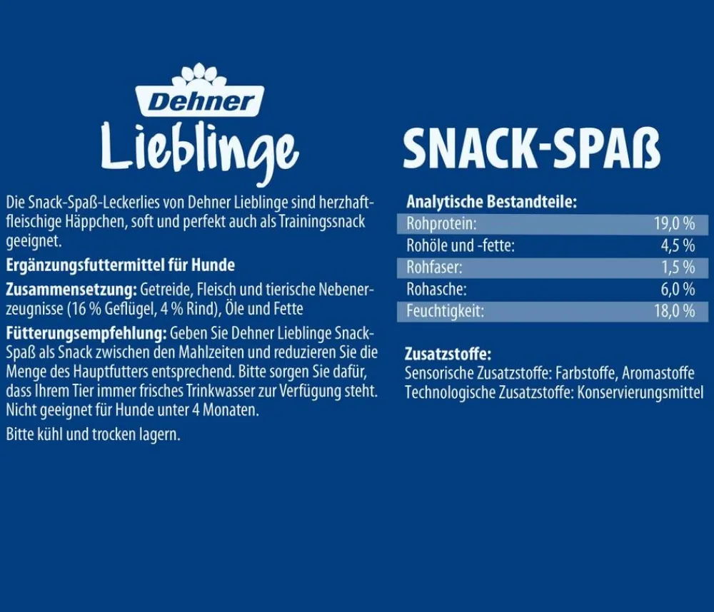 Dehner Lieblinge Hundeleckerlies - Hundesnack Snack-Spaß Duo Knochen, 500 g