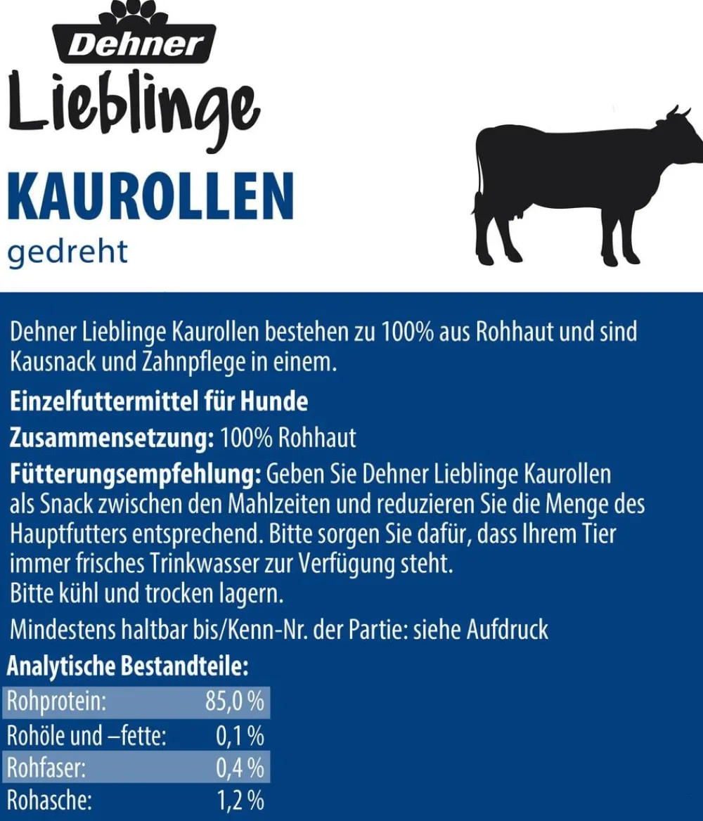 Dehner Lieblinge Hundeleckerlies - Hundesnack Kauknochen, gepresst, 45 g