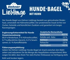 Dehner Lieblinge Hundesnack Hunde-Bagel mit Huhn Clearance