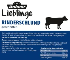 Dehner Lieblinge Hundeleckerlies - Hundesnack Rinderschlund geschnitten