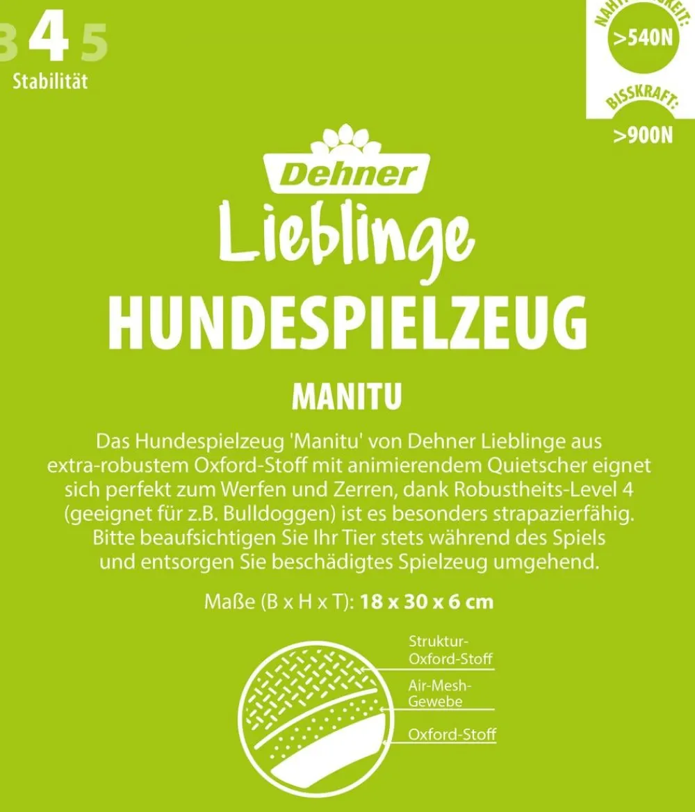 Dehner Lieblinge Hundespielzeug > Hundespielzeug Manitu, ca. B18/H30/T6 cm