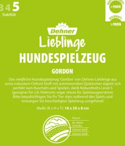 Dehner Lieblinge Hundespielzeug Gordon, ca. B18/H29/T8 cm Braun Outlet
