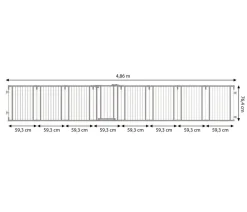 Dehner Lieblinge Mehr Hundezubehör - Hundezaun Bradley, ca. B71-486/H76,4 cm Weiß