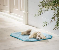 Dehner Lieblinge Mehr Transport & Unterwegs|Hundedecken - 2in1-Kühlmatte Serenity, rechteckig, blau, ca. B73,5/H4/T63 cm Hellblau