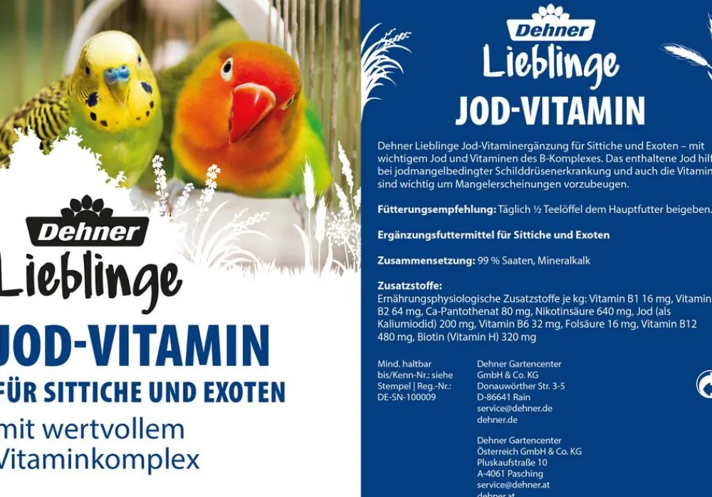 Dehner Lieblinge Vogelfutter & Snacks > Jod-Vitamin, 20 g
