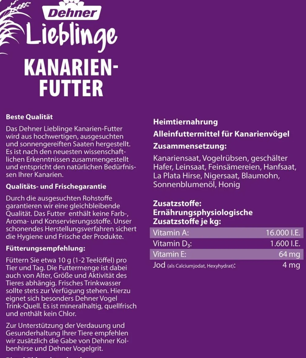 Dehner Lieblinge Kanarienfutter Outlet