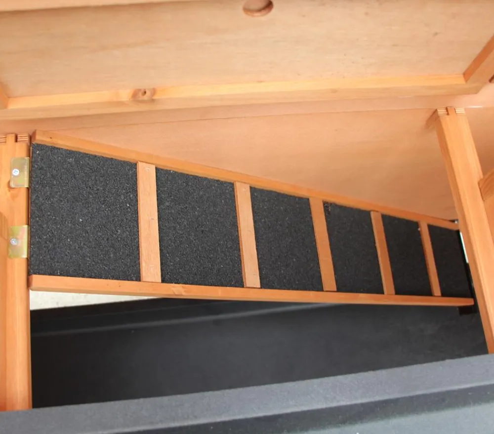 Dehner Lieblinge Kaninchenstall Original mit Wärmedämmung, ca. B114/H116/T57 cm Hellbraun