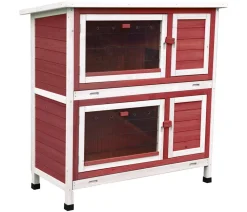 Dehner Lieblinge Kaninchenstall & Hasenstall - Kaninchenstall Landhaus, mit Wärmedämmung, ca. B114/H116/T57 cm