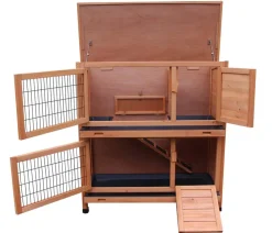 Dehner Lieblinge Kaninchenstall & Hasenstall - Kaninchenstall Original, ca. B114/H116/T57 cm Hellbraun
