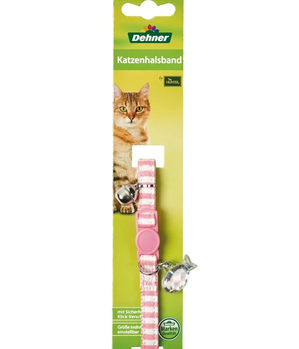 Dehner Lieblinge Mehr Katzenzubehör - Katzenhalsband Mellow Strips Rosa