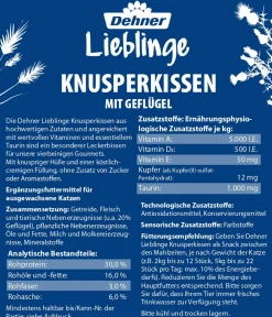 Dehner Lieblinge Katzenleckerlies & Getränke > Katzensnack Knusperkissen, 60 g