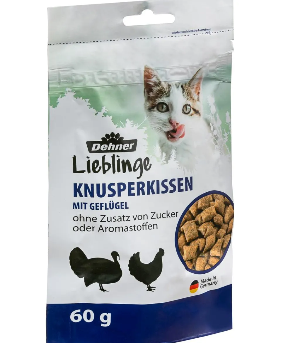 Dehner Lieblinge Katzenleckerlies & Getränke > Katzensnack Knusperkissen, 60 g