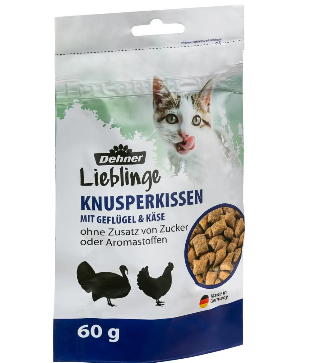 Dehner Lieblinge Katzensnack Knusperkissen, 60 g Best