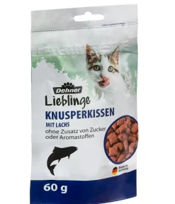 Dehner Lieblinge Katzenleckerlies & Getränke - Katzensnack Knusperkissen, 60 g