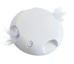 Dehner Lieblinge Katzenspielzeug Hide and Seek, ca. Ø17/H5,5 cm Weiß Discount