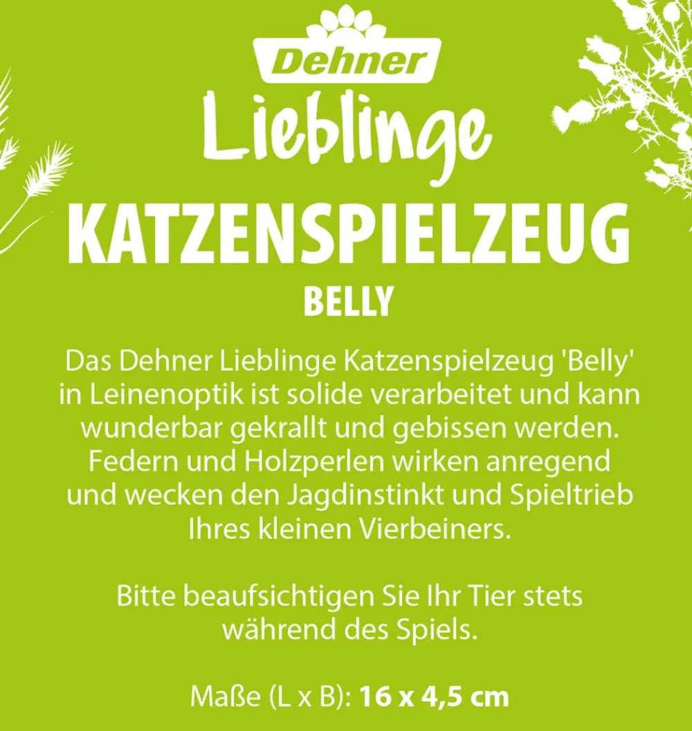 Dehner Lieblinge Katzenspielzeug Belly, ca. L16/B4,5 cm Braun Online